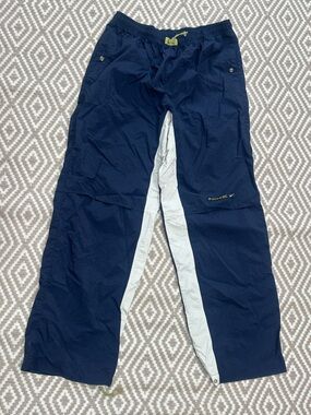 Vintage Nike Track Pants Wide Leg Blue / White Y2K Mens Size L